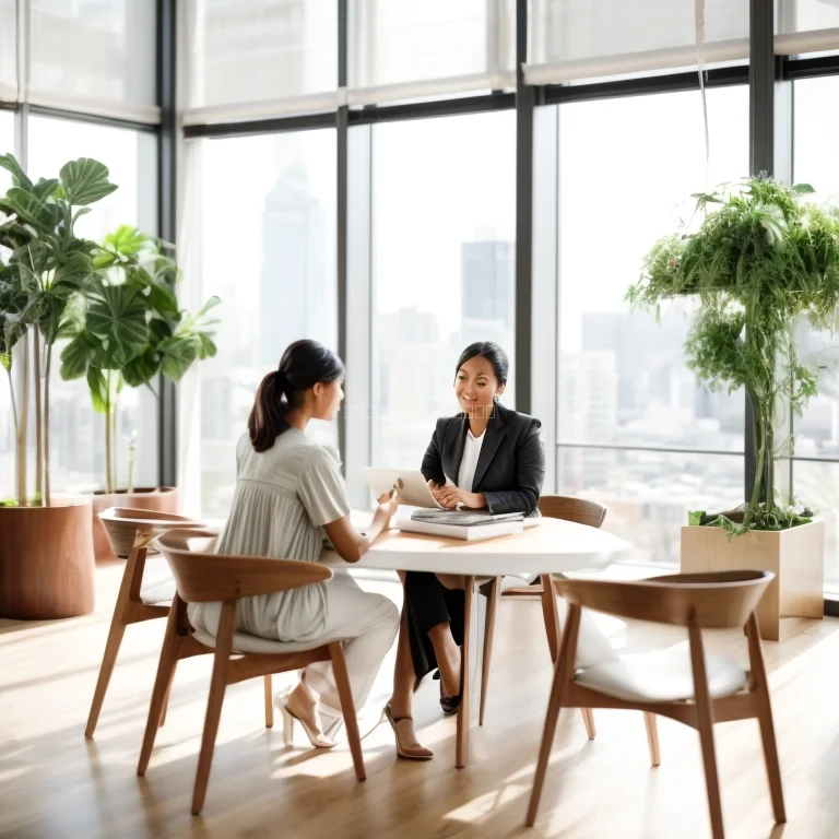Leader practicing breath awareness